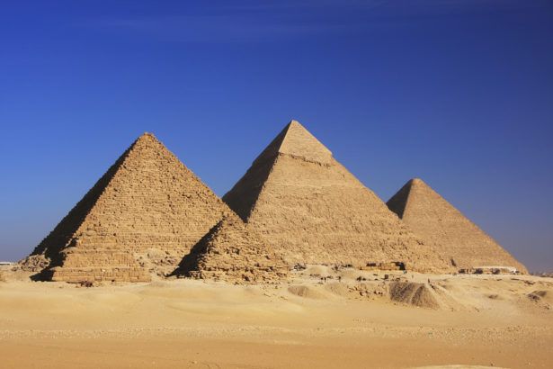 pyramids of giza, cairo, egypt